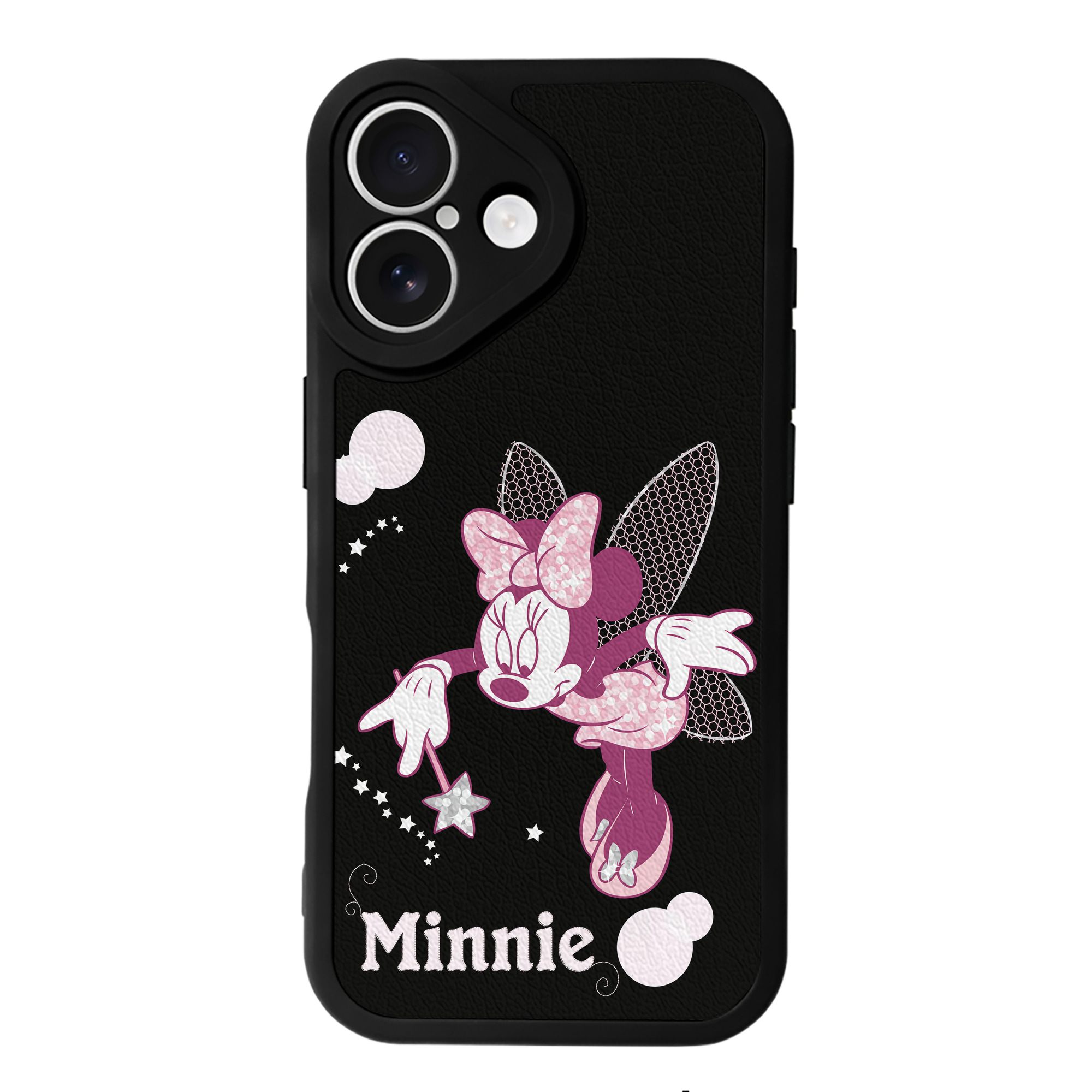 （画像用） ミッキーマウス Mickey Mouse 【iPhone 16シリーズ対応】シリコンスマホケース（レザー調） 材質：シリコン